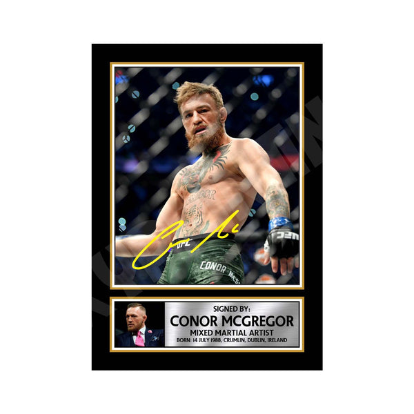 CONOR MCGREGOR (2) MMA Wrestler Printed Signature Print – MMA Wrestling