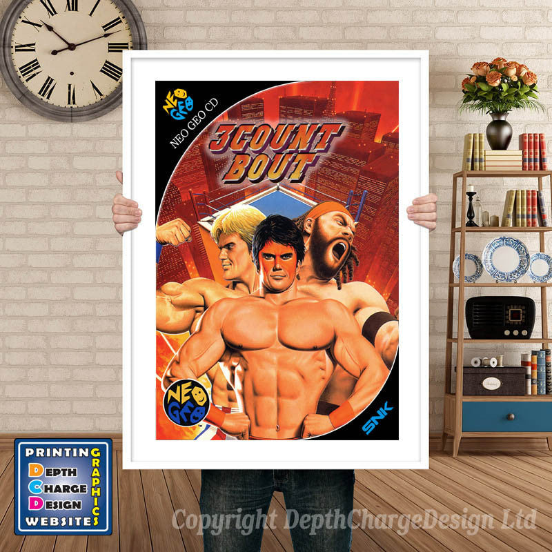 COUNT BOUT NEO GEO GAME INSPIRED THEME Retro Gaming Poster A4 A3 A2 Or A1