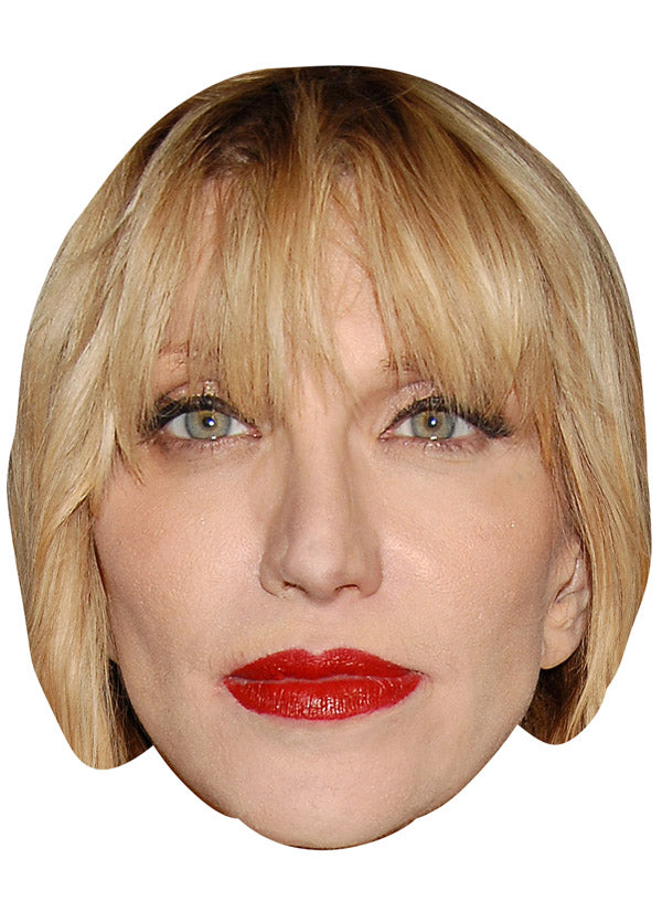 COURTNEY LOVE JB - Music Star Fancy Dress Cardboard Celebrity Party Face Mask