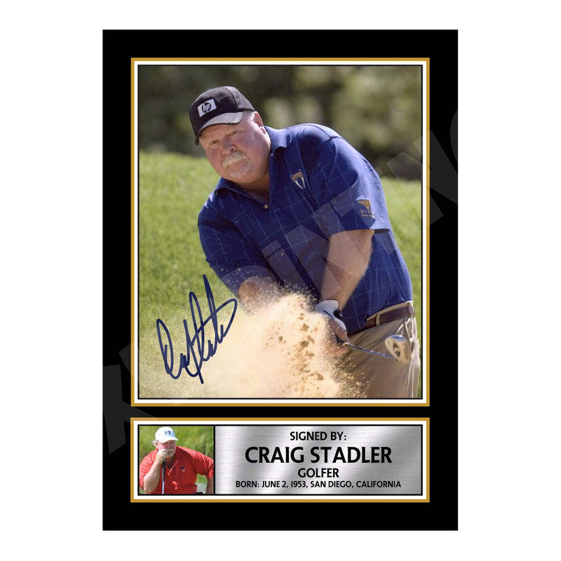 CRAIG STADLER Limited Edition Golfer Signed Print - Golf