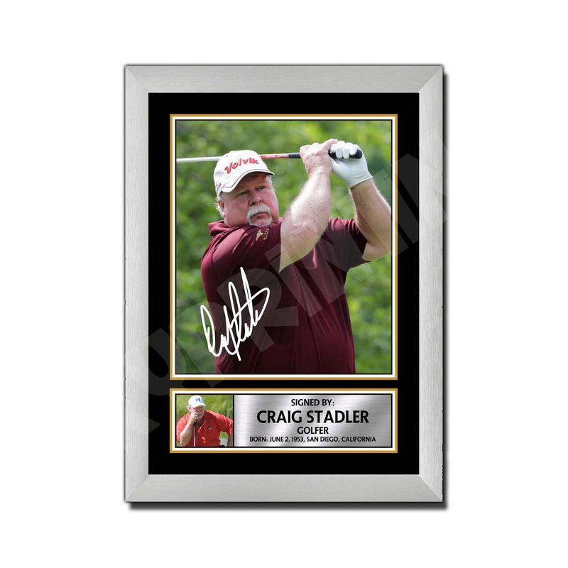 CRAIG STADLER 2 Limited Edition Golfer Signed Print - Golf