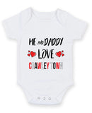 Me and Daddy Love CRAWLEY TOWN Personalised FOOTBALL TEAM Baby Grow