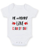 Me and Mummy love CRAWLEY TOWN Personalised FOOTBALL TEAM Baby Grow