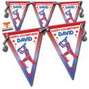 CRICKET PARTY BUNTING 2 Personalised Custom Bunting Premium Party Decorations  (Standard Bunting (14.8cm X 21cm))