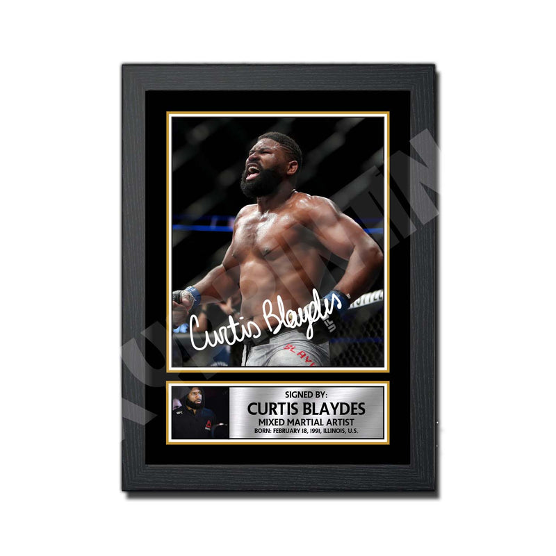 CURTIS BLAYDES Limited Edition MMA Wrestler Signed Print - MMA Wrestling