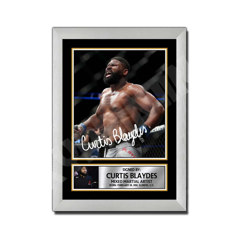 CURTIS BLAYDES Limited Edition MMA Wrestler Signed Print - MMA Wrestling