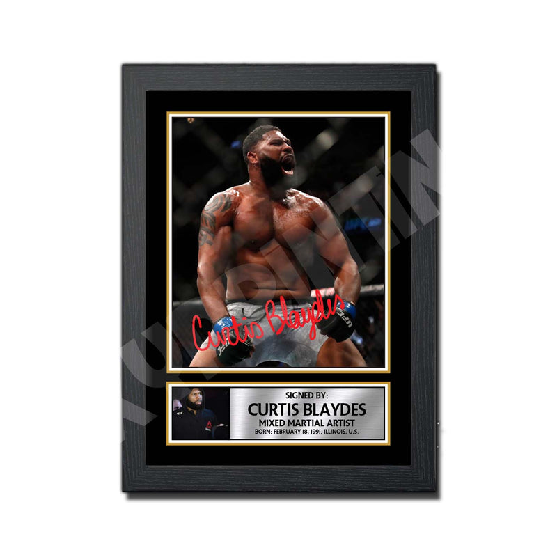 CURTIS BLAYDES 2 Limited Edition MMA Wrestler Signed Print - MMA Wrestling