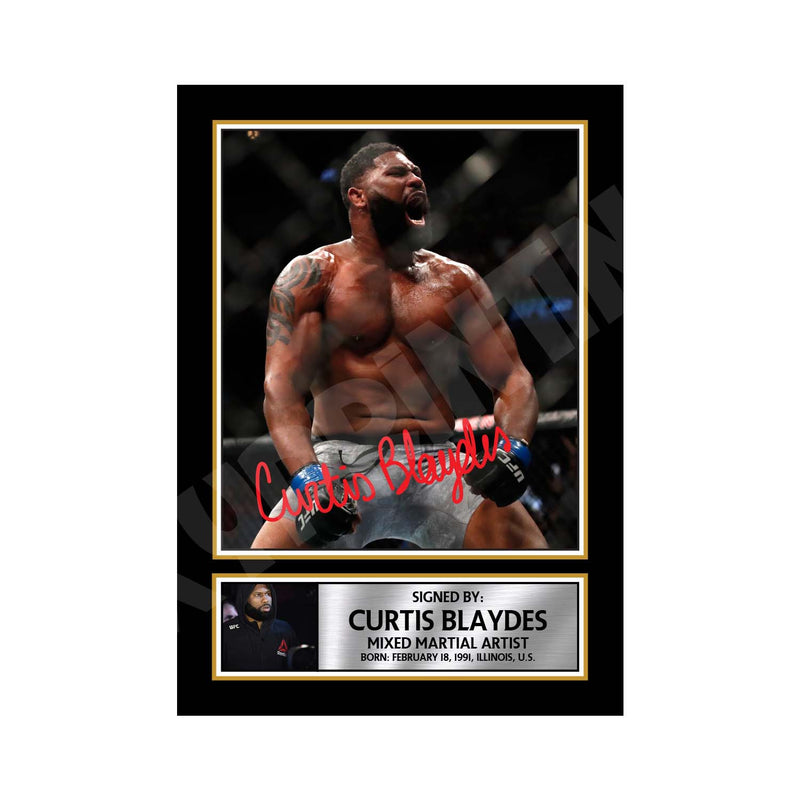 CURTIS BLAYDES 2 Limited Edition MMA Wrestler Signed Print - MMA Wrestling