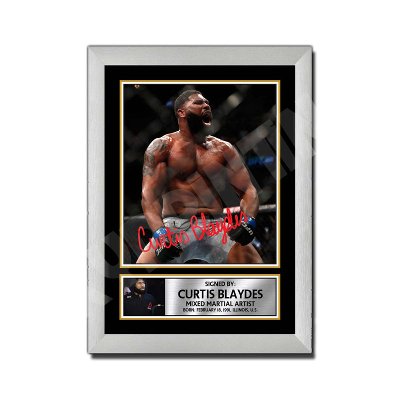 CURTIS BLAYDES 2 Limited Edition MMA Wrestler Signed Print - MMA Wrestling