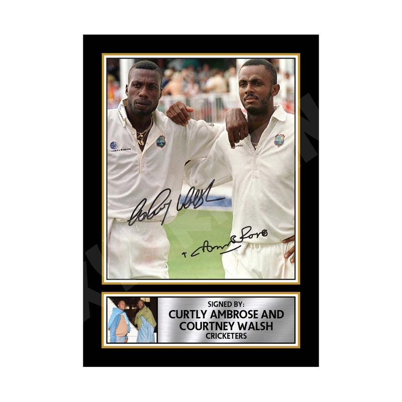 CURTLY AMBROSE _ COURTNEY 2 Limited Edition Cricketer Signed Print - Cricket Player
