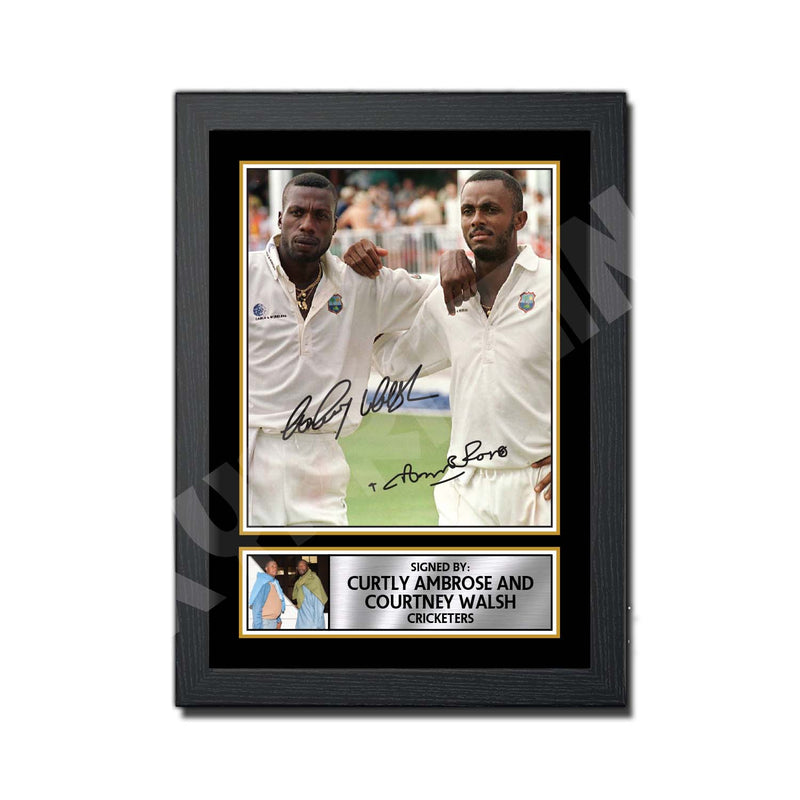 CURTLY AMBROSE _ COURTNEY 2 Limited Edition Cricketer Signed Print - Cricket Player