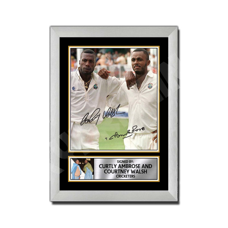 CURTLY AMBROSE _ COURTNEY 2 Limited Edition Cricketer Signed Print - Cricket Player