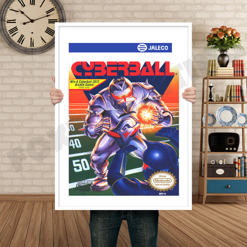 CYBERBALL Retro GAME INSPIRED THEME Nintendo NES Gaming A4 A3 A2 Or A1 Poster Art 103
