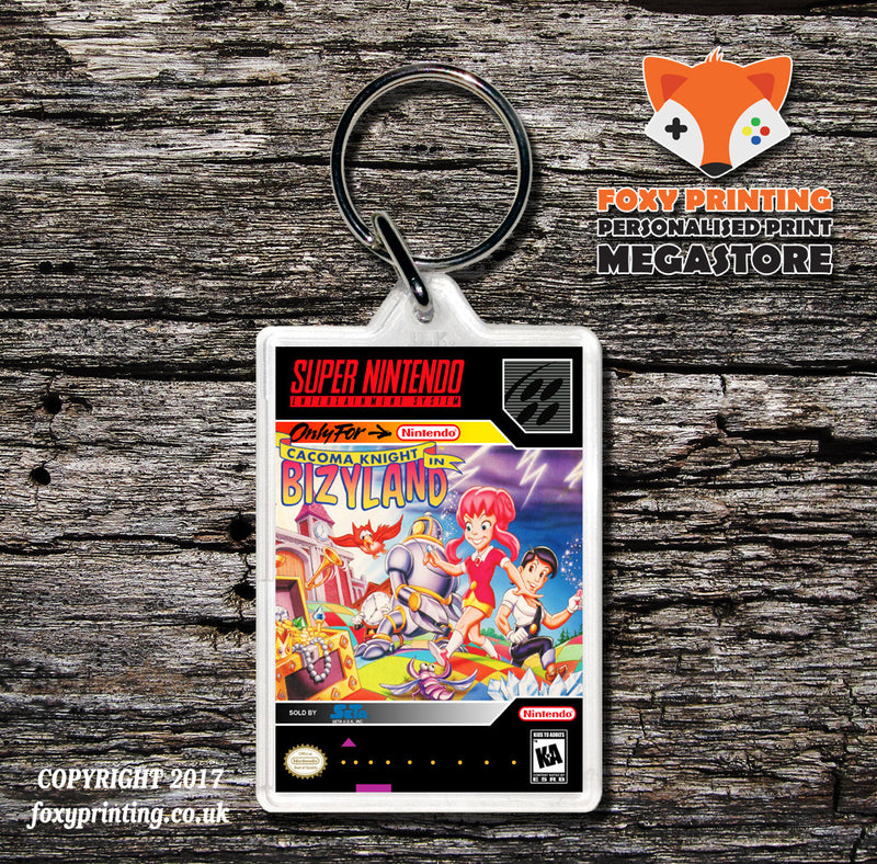 Cacoma Knight In Bizyland Game Inspired Retro Gaming Keyring