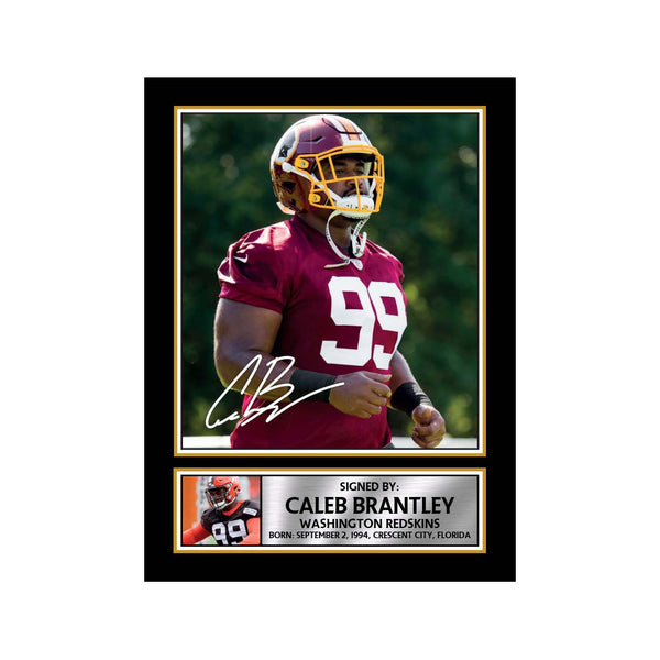 Caleb Brantley American Football Printed Signature Print – Reproduction Print