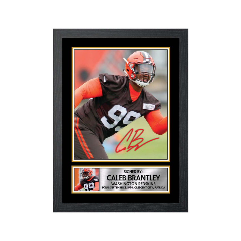 Caleb Brantley 2 Limited Edition Football Signed Print - American Footballer