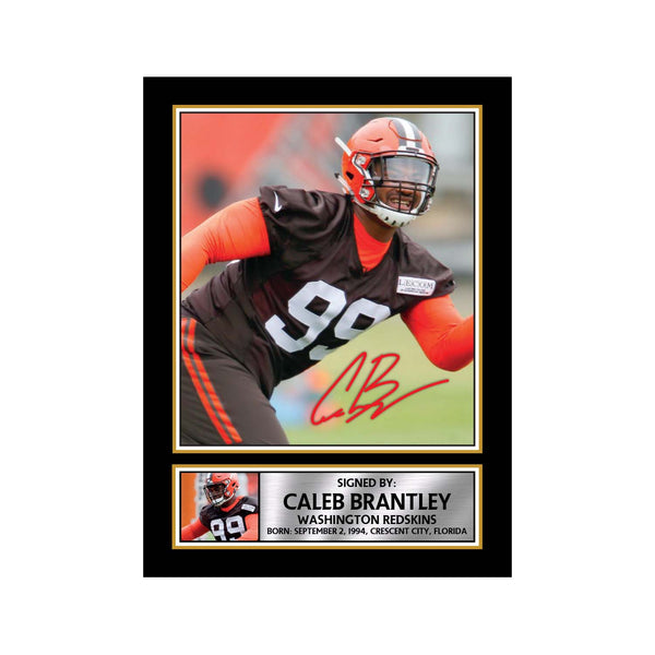 Caleb Brantley 2 American Football Printed Signature Print – Reproduction Print