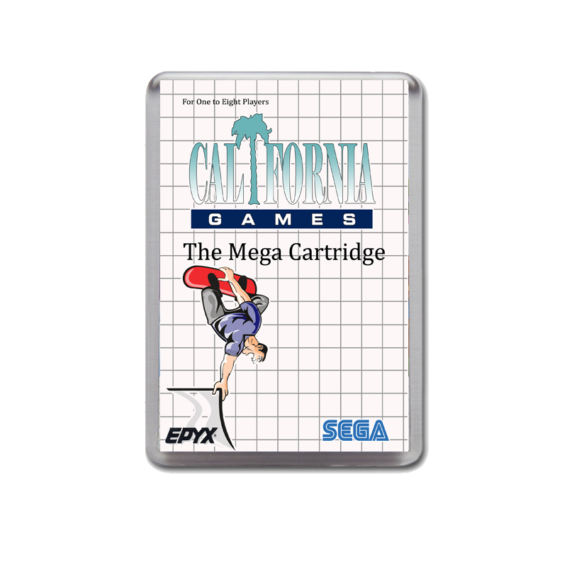 California Games Sega Master System Game Inspired Fridge Magnet