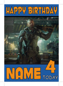 Call Of Duty 3 Game 2 THEME INSPIRED Kids Adult Personalised Birthday Card Birthday Card