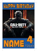 Call Of Duty 3 Game THEME INSPIRED Kids Adult Personalised Birthday Card Birthday Card