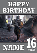 Call Of Duty Design 2 THEME INSPIRED Kids Adult Personalised Birthday Card Birthday Card