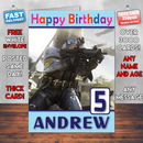 Personalised Call Of Duty Infinite Warfare Settlement Inspired Style Game Kids Inspired Birthday Card (SA)