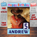 Personalised Call Of Juarez Gunslinger Inspired Style Game Kids Inspired Birthday Card (SA)