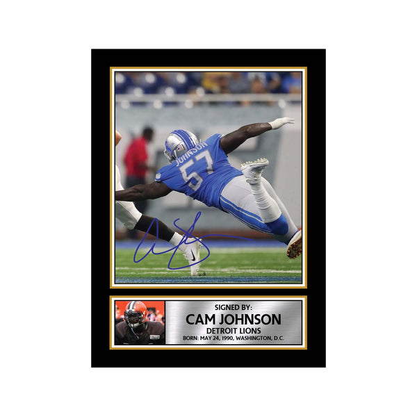 Cam Johnson American Football Printed Signature Print – Reproduction Print