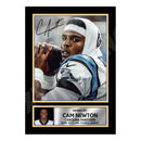 Cam Newton 1 Limited Edition Football Signed Print - American Footballer