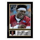 Cam Newton 2 Limited Edition Football Signed Print - American Footballer