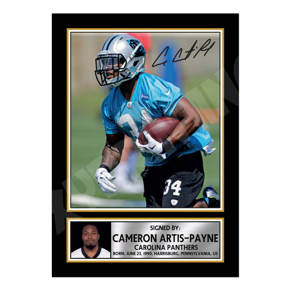 Cameron Artis-Payne 1 American Football Printed Signature Print – Reproduction Print