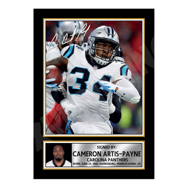 Cameron Artis-Payne 2 American Football Printed Signature Print – Reproduction Print