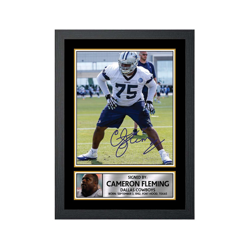 Cameron Fleming Limited Edition Football Signed Print - American Footballer