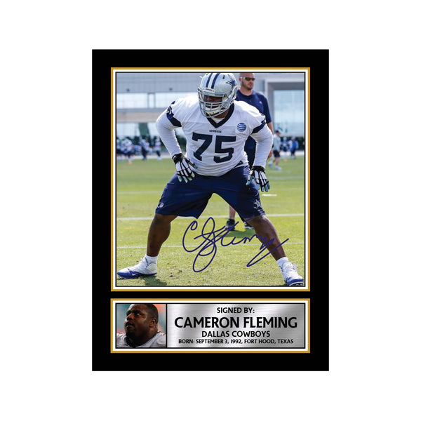 Cameron Fleming American Football Printed Signature Print – Reproduction Print