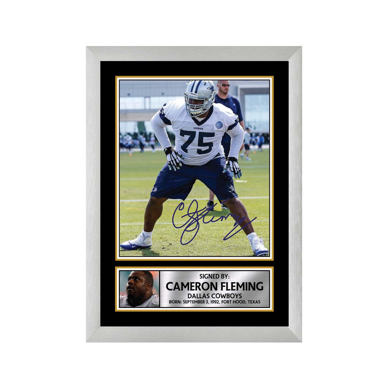 Cameron Fleming Limited Edition Football Signed Print - American Footballer