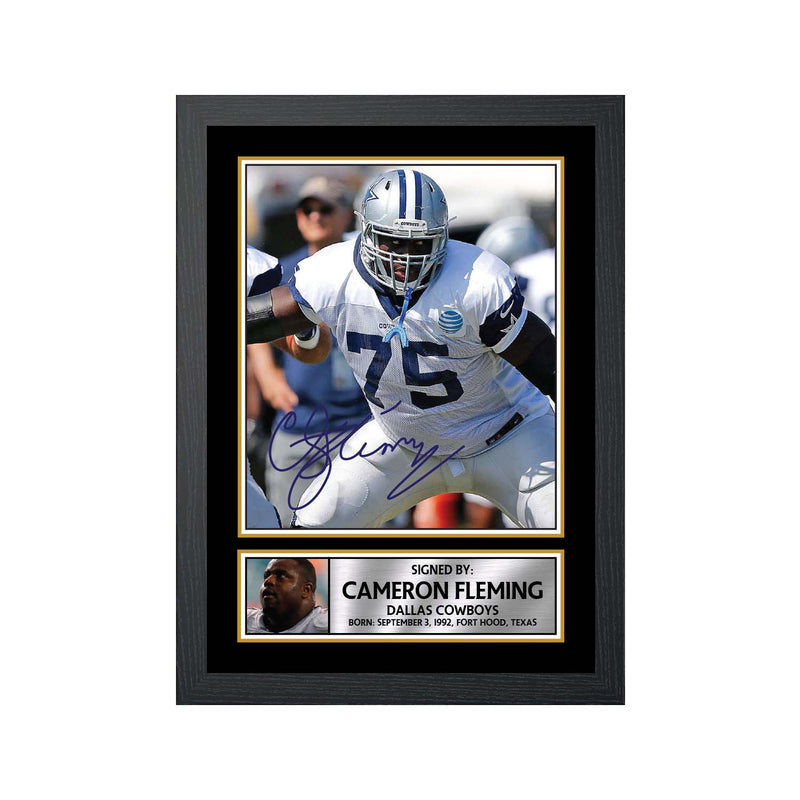 Cameron Fleming 2 Limited Edition Football Signed Print - American Footballer