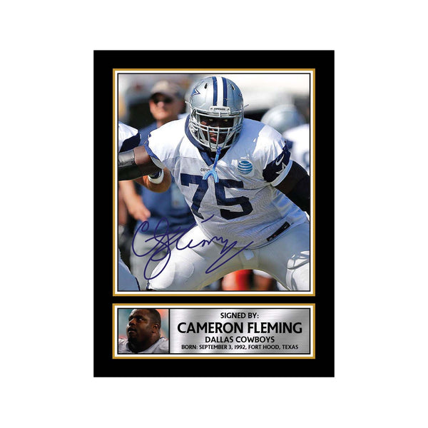 Cameron Fleming 2 American Football Printed Signature Print – Reproduction Print