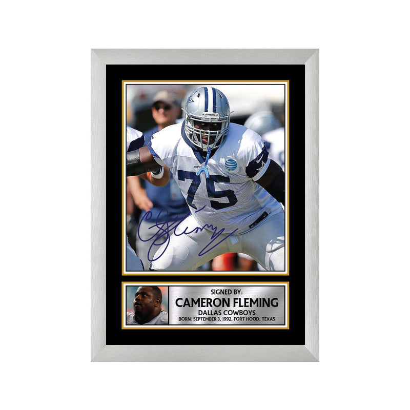 Cameron Fleming 2 Limited Edition Football Signed Print - American Footballer