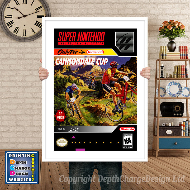 Cannondale Cup Super Nintendo GAME INSPIRED THEME Retro Gaming Poster A4 A3 A2 Or A1