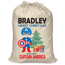 PERSONALISED Cartoon Inspired Super Hero Captain USA - XL Children's Christmas Santa Sack CUSTOMISE Present
