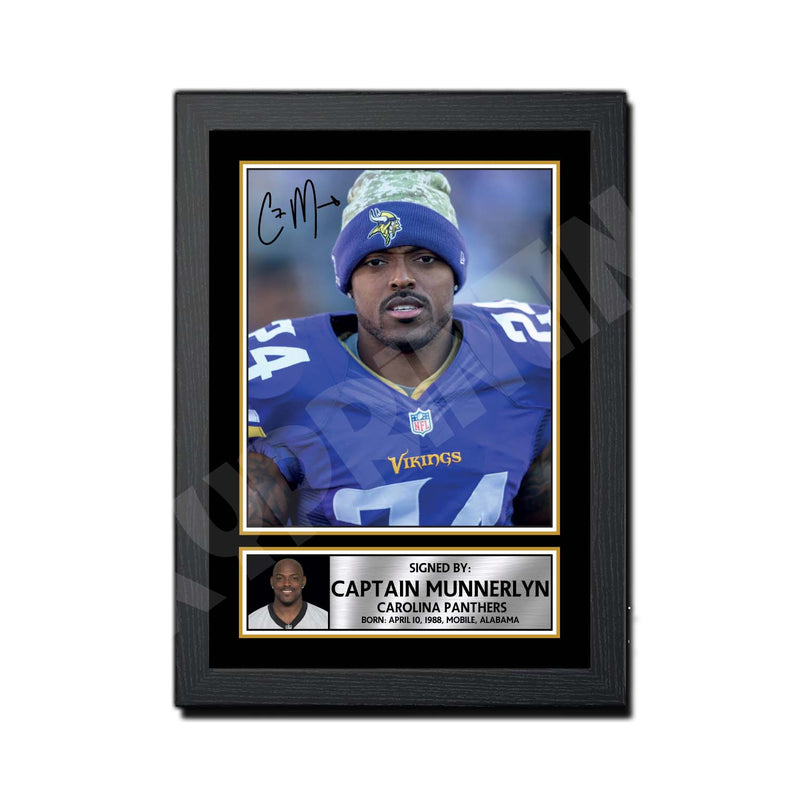 Captain Munnerlyn 1 Limited Edition Football Signed Print - American Footballer
