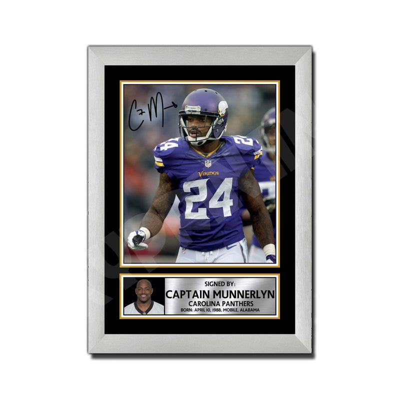 Captain Munnerlyn 2 Limited Edition Football Signed Print - American Footballer
