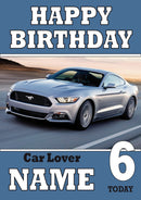 Personalised Car Lover 9 THEME INSPIRED Style PERSONALISED Kids Adult FUNNY Birthday Card