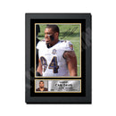 Carl Davis 1 Limited Edition Football Signed Print - American Footballer