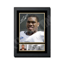 Carl Davis 2 Limited Edition Football Signed Print - American Footballer