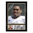 Carl Davis 2 Limited Edition Football Signed Print - American Footballer