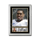 Carl Davis 2 Limited Edition Football Signed Print - American Footballer