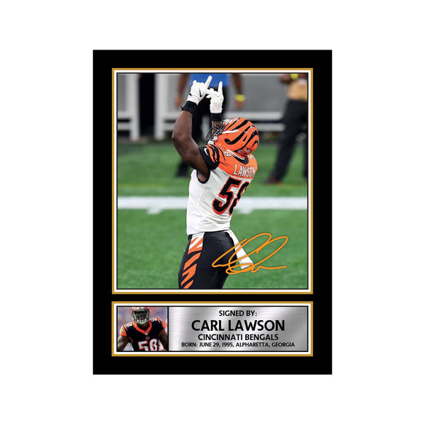 Carl Lawson 2 American Football Printed Signature Print