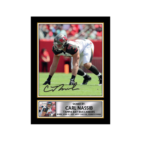 Carl Nassib American Football Printed Signature Print