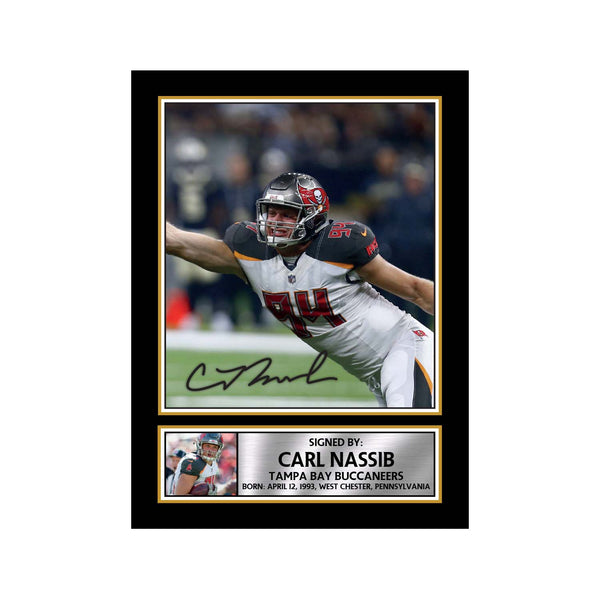 Carl Nassib 2 American Football Printed Signature Print